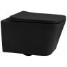 Комплект унитаза Abber Rechteck AC1201MB-AC0105-AC0120MB с сиденьем Микролифт и клавишей смыва цвет Черный матовый