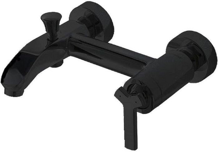 Смеситель для ванны Bravat Waterfall Black F673107BM-01 Черный матовый