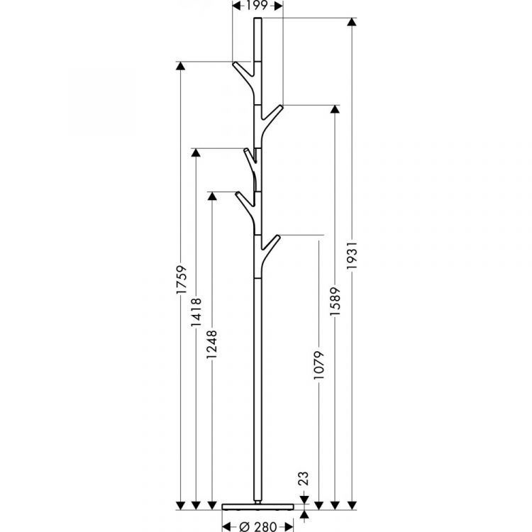 Вешалка для полотенец AXOR Massaud напольная хром 42270000
