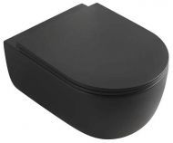 Унитаз Veconi Rino VRI-49TB подвесной цвет Черный матовый с сиденьем Микролифт