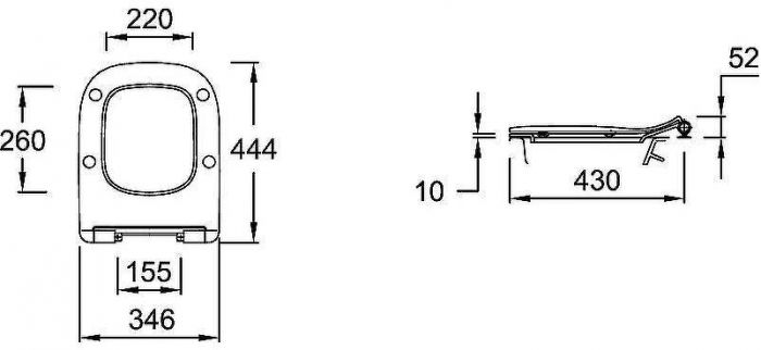 Сиденье для унитаза Jacob Delafon Struktura E20606-00 Белое с микролифтом