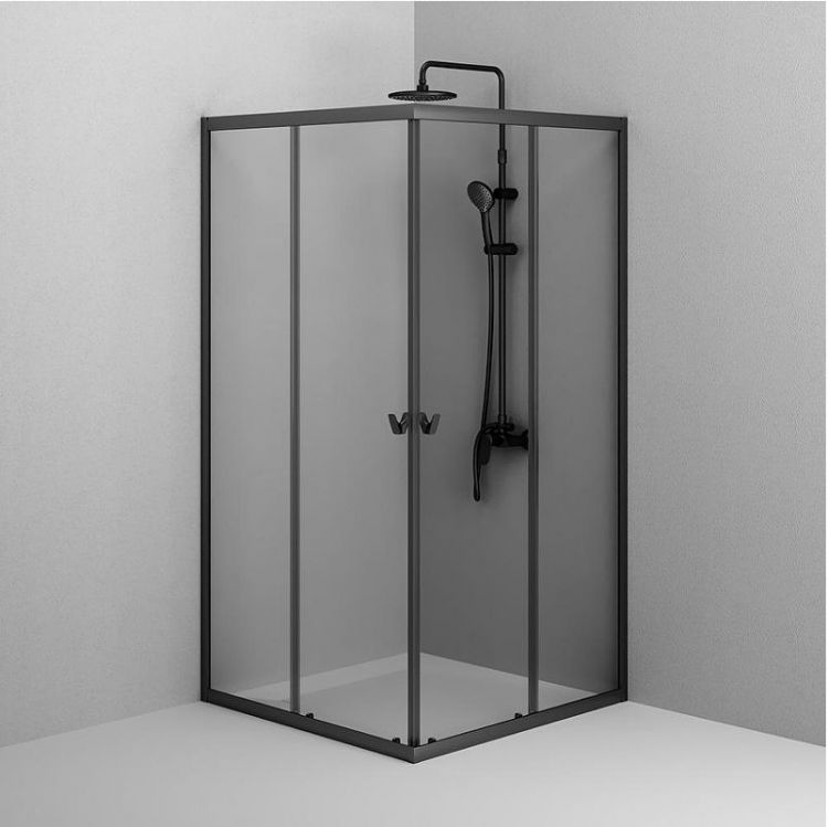Душевой уголок AM.PM Sunny 100х100 W87G-403-100100-BT профиль Черный матовый стекло прозрачное