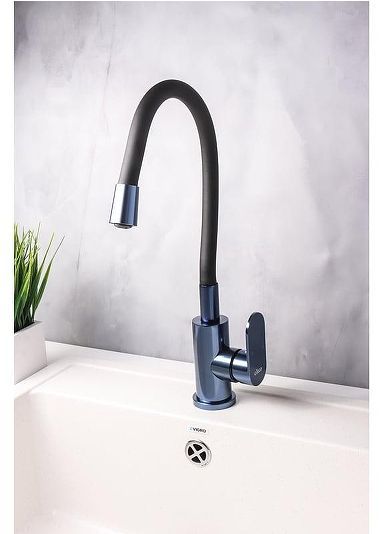 Смеситель для кухни Ekko E4223-8 цвет Синий Черный