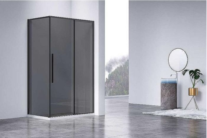 Душевой уголок Vincea Slim-N 130x90 VSR-4SN9013CGB профиль Черный стекло тонированное