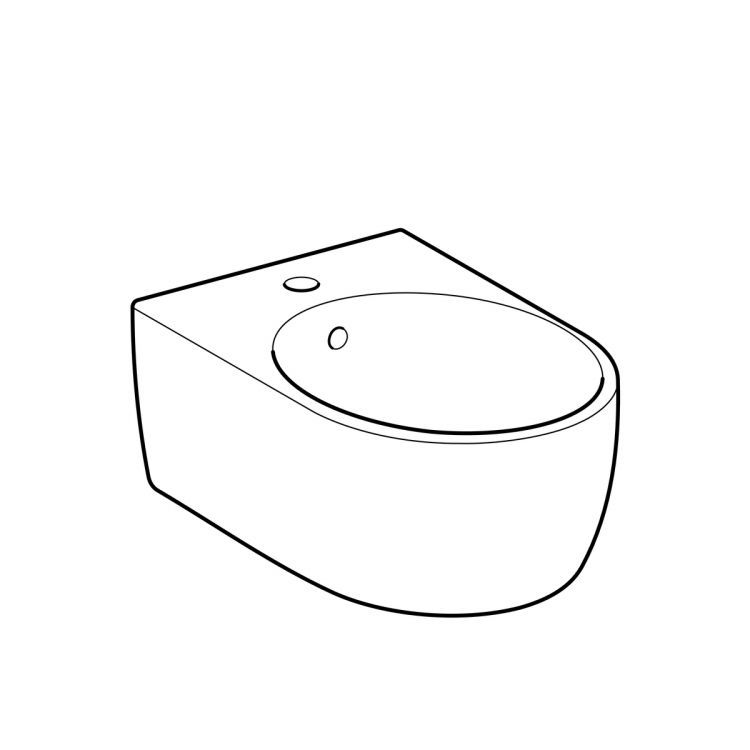 Биде подвесное Geberit iCon, 234000000 Биде подвесное Geberit iCon, 234000000