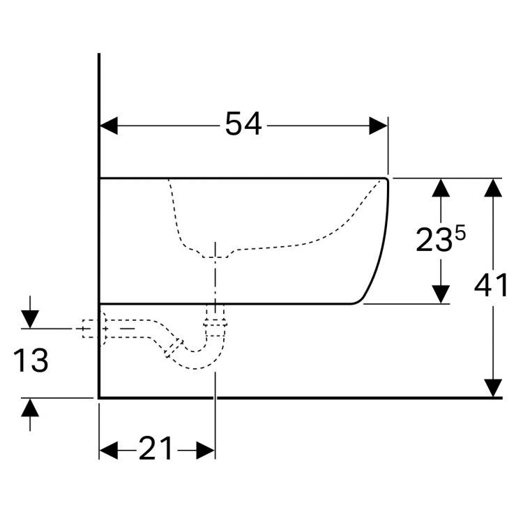Биде подвесное Geberit iCon, 234000000 Биде подвесное Geberit iCon, 234000000
