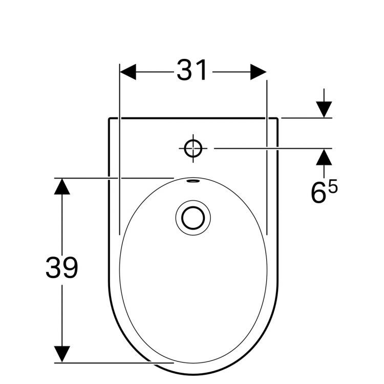 Биде подвесное Geberit iCon, 234000000 Биде подвесное Geberit iCon, 234000000