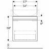 Тумба под раковину Geberit Renova Nr. 1 Plan , 58x44, белый глянец [869650000]