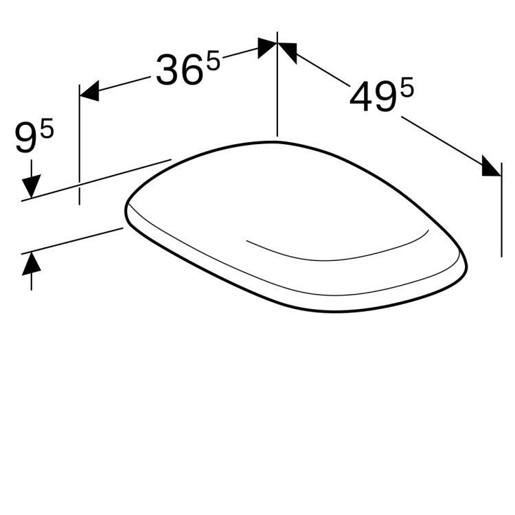 Сидение Geberit Citterio SC с металлическими петлями
