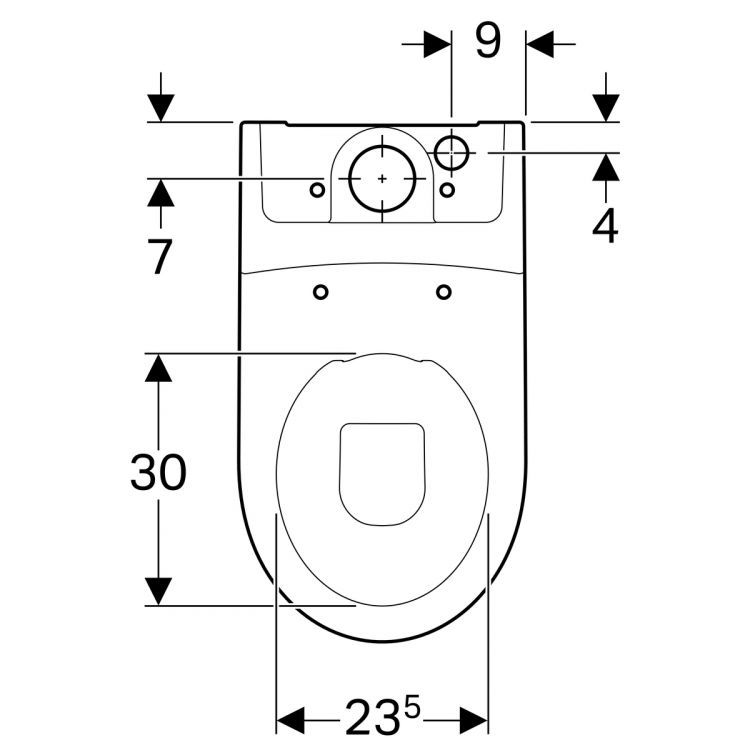 Унитаз напольный Geberit iCon, 200460000 Унитаз напольный Geberit iCon, 200460000