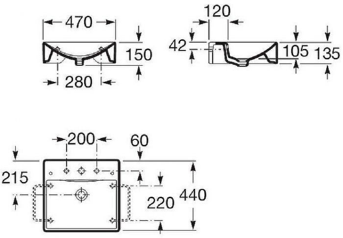 Раковина Roca Diverta 47 327111000 Белая