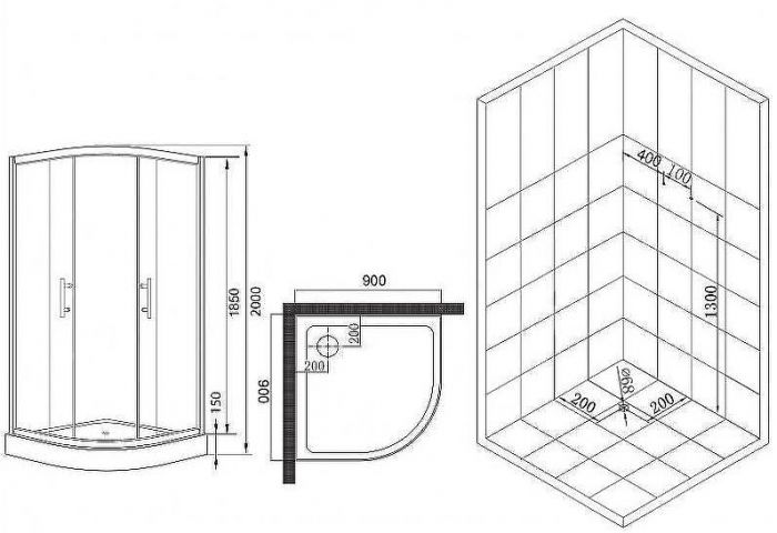 Душевой уголок Esbano ESR-8015 90x90 ESUGR8015 профиль Хром стекло рифленое