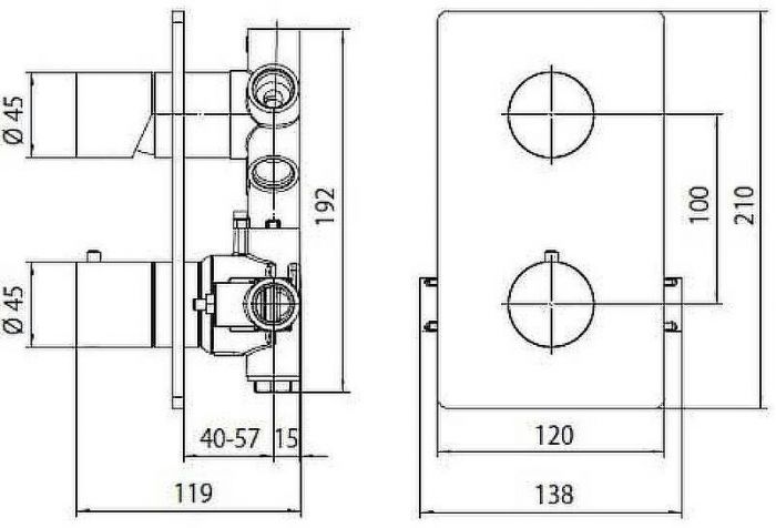 Смеситель для душа Bossini Oki New Z00002.073 с термостатом Черный матовый