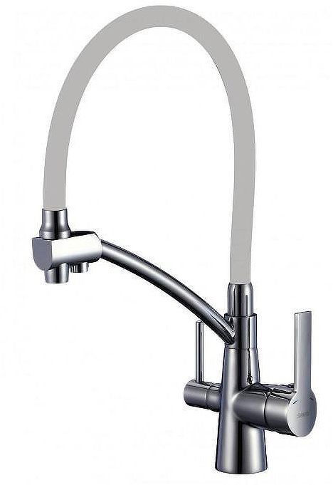 Смеситель для кухни Savol S-L1805L-04 цвет Сатин Серый