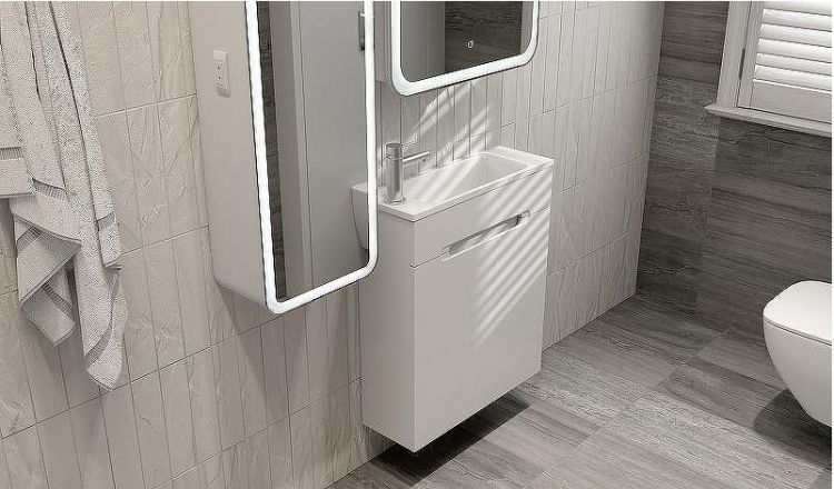 Тумба под раковину Jorno Modul 60 Mol.01.60/P/W/JR подвесная Белая