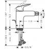 Hansgrohe Logis Смеситель для биде, 1 отв., с донным клапаном, цвет: черный матовый