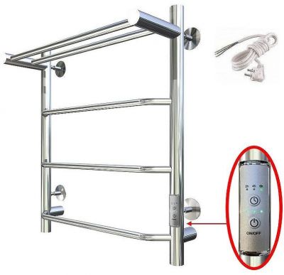 Электрический полотенцесушитель Тругор ПЭК 6 П СП 60x50 с полкой Хром