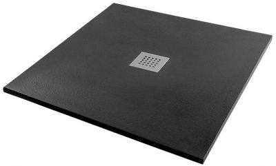 Душевой поддон из искусственного камня Starohome Solid 90х90 1237473 цвет Черный матовый