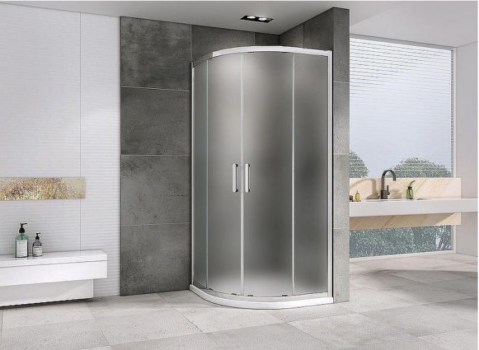 Душевой уголок Abber Schwarzer Diamant 100x100 AG01100M профиль Хром стекло матовое