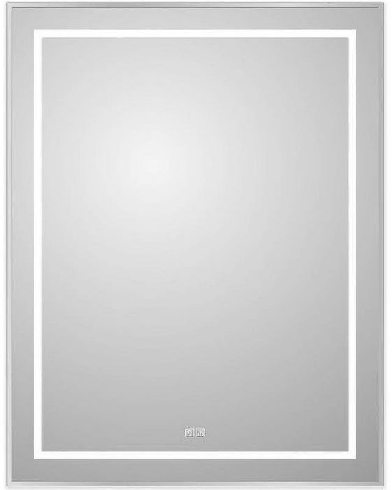 Зеркало BelBagno Kraft 70 SPC-KRAFT-700-900-LED-TCH-WARM с подсветкой Сатин с сенсорным выключателем и подогревом