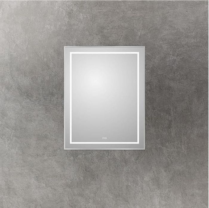 Зеркало BelBagno Kraft 70 SPC-KRAFT-700-900-LED-TCH-WARM с подсветкой Сатин с сенсорным выключателем и подогревом