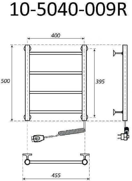 Электрический полотенцесушитель Маргроид Вид 10 500x400 10-5040-009R правый Хром