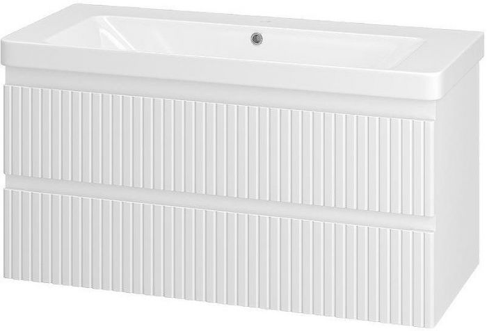 Тумба с раковиной Brevita Victory 105 УТ000015996 подвесная Белая матовая