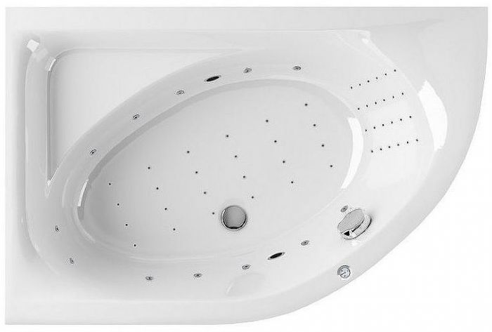 Акриловая ванна Excellent Aquarella 150x100 L WAEX.ARL15.NANO.CR с гидромассажем