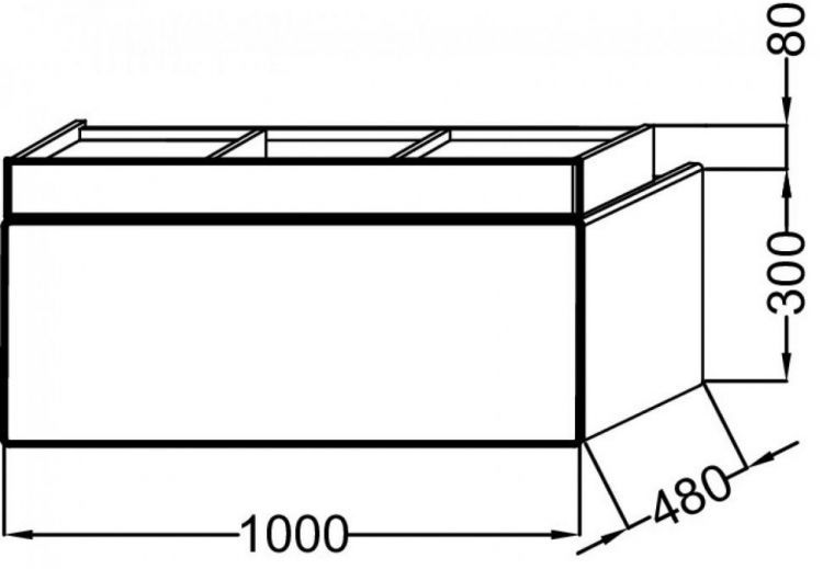 Тумба под раковину Jacob Delafon Terrace 100 см EB1187-S17, серый антрацит