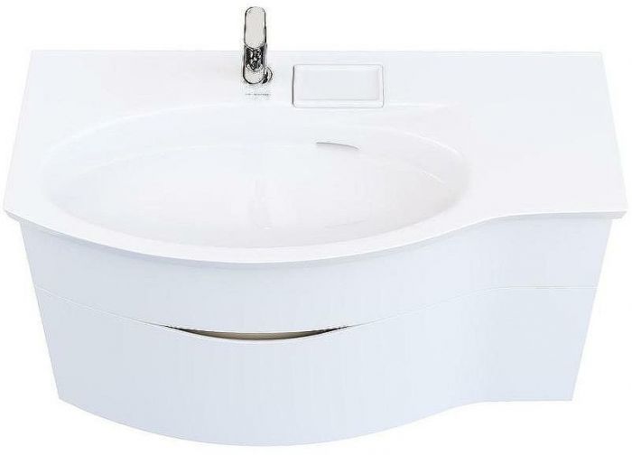 Тумба под раковину Kerama Marazzi Riva 100 L RV.100Lh\WHT.M подвесная Белая матовая