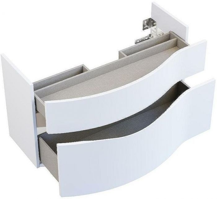 Тумба под раковину Kerama Marazzi Riva 100 L RV.100Lh\WHT.M подвесная Белая матовая