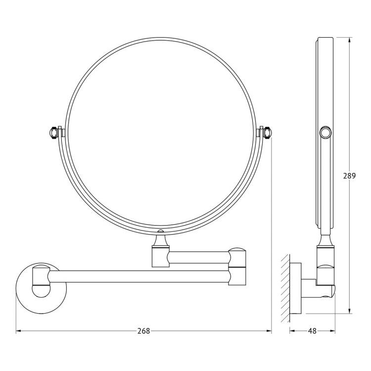 Косметическое зеркало двустороннее x2 HAR 056 Косметическое зеркало двустороннее x2 HAR 056