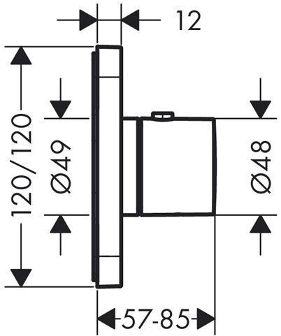 Axor Citterio E, Термостат 12 x 12, скрытый монтаж, внешняя часть, цвет: хром