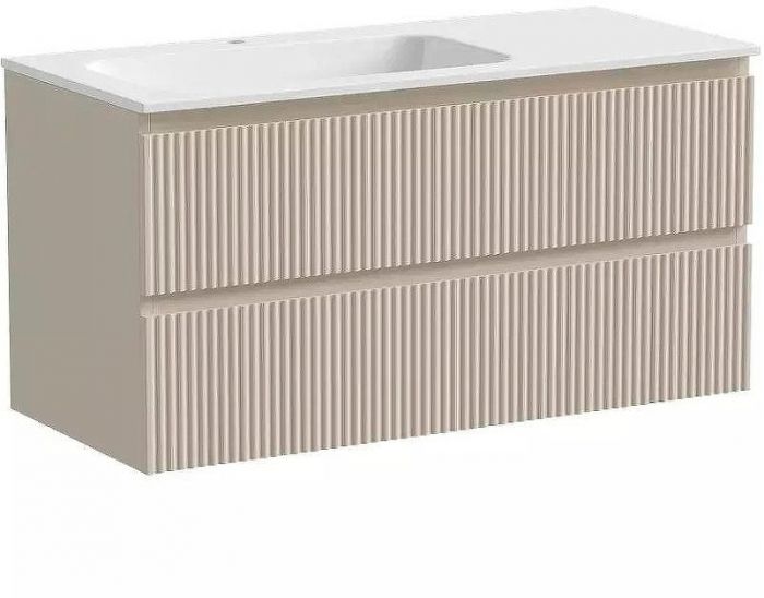 Тумба под раковину Sancos Snob R 100 L SNR100LCE подвесная Beige Soft
