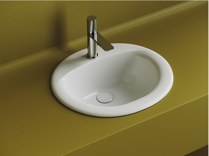 Раковина встраиваемая сверху CERAMICANOVA Sun овальная с переливом CN6080
