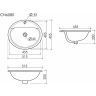 Раковина встраиваемая сверху CERAMICANOVA Sun овальная с переливом CN6080