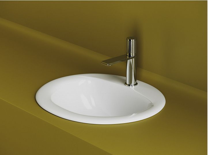 Раковина встраиваемая сверху CERAMICANOVA Sun овальная с переливом CN6080