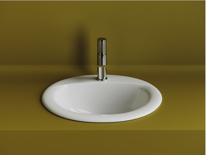 Раковина встраиваемая сверху CERAMICANOVA Sun овальная с переливом CN6080