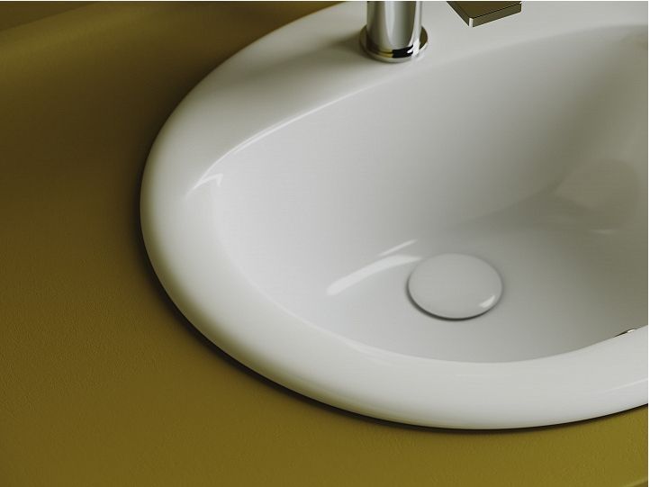 Раковина встраиваемая сверху CERAMICANOVA Sun овальная с переливом CN6080