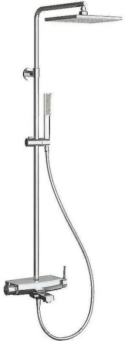 Душевая система Teska Mira DK3701C Хром Белое стекло