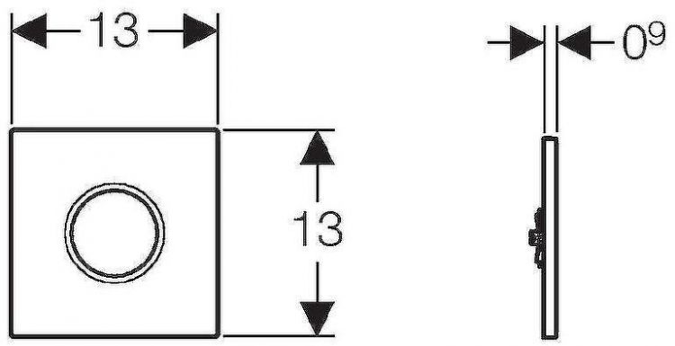 Клавиша смыва Geberit HyTronic Sigma 01 116.031.21.5 Хром