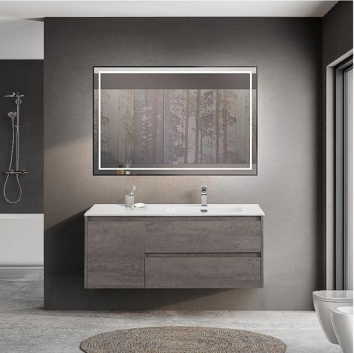 Тумба под раковину BelBagno Kraft 120 R KRAFT-1200-2C-1A-SO-CG-R подвесная Cemento Grigio