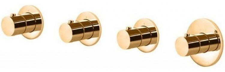 Смеситель для душа Paffoni Modular Box MDE019HG с термостатом цвет Золото медовое Смеситель для душа Paffoni Modular Box MDE019HG с термостатом цвет Золото медовое