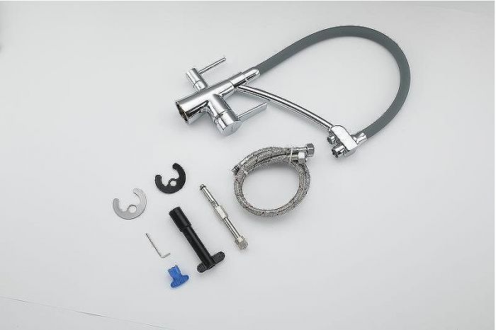 Смеситель для кухни Gappo G4398-17 Хром Серый