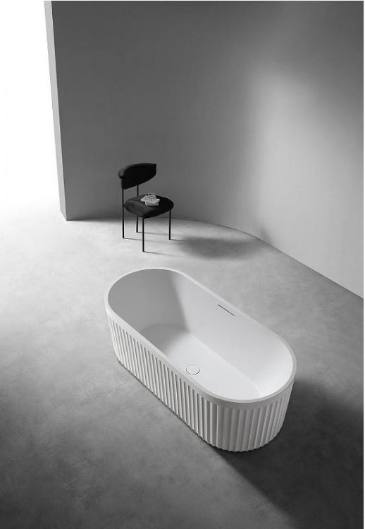 Ванна из искусственного камня Abber Stuttgart 170x75 AM9925 Белая матовая без гидромассажа