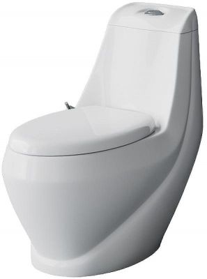 Унитаз моноблок Laguraty 2160AС с бидеткой с бачком и сиденьем Микролифт