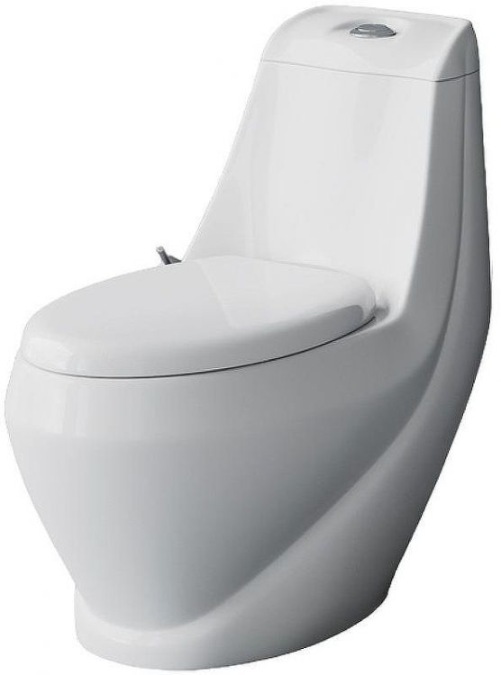 Унитаз моноблок Laguraty 2160AС с бидеткой с бачком и сиденьем Микролифт
