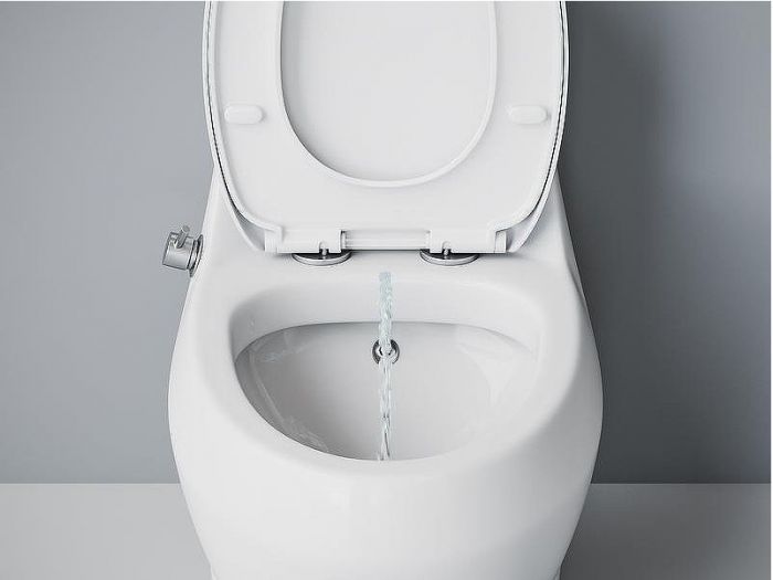 Унитаз моноблок Laguraty 2160AС с бидеткой с бачком и сиденьем Микролифт