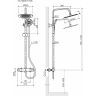 Душевая система Sancos Kanedo с термостатом черный матовый,SC7200MB