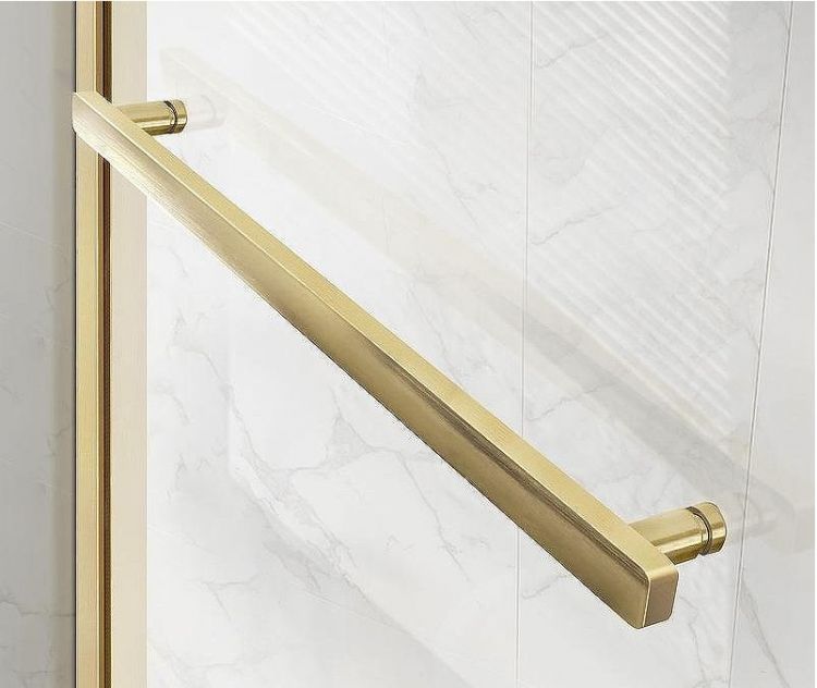 Душевая дверь Vincea Slim Soft 150 VDS-1SS150CLG профиль Золото брашированное стекло прозрачное